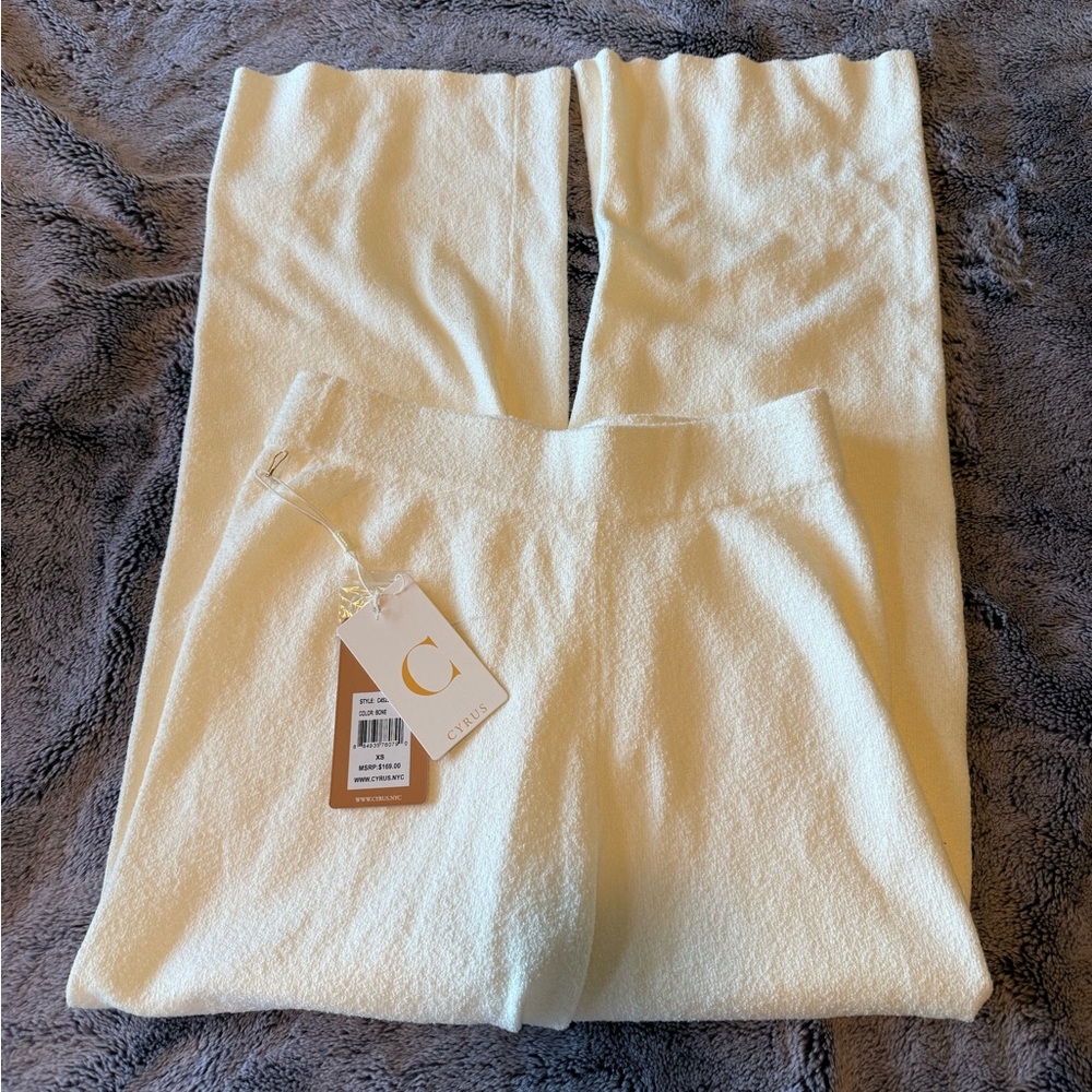 Cyrus white lounge pants